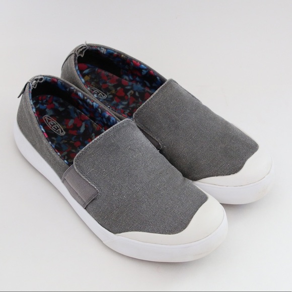Keen Shoes Keen Mens White Gray Casual California Canvas Slip On